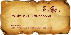 Palánki Zsuzsanna névjegykártya